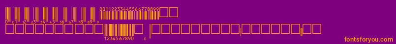 フォントV200005 – 紫色の背景にオレンジのフォント