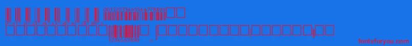 V200005 Font – Red Fonts on Blue Background