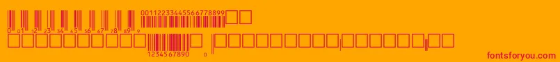 V200005 Font – Red Fonts on Orange Background