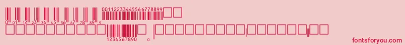 フォントV200005 – ピンクの背景に赤い文字