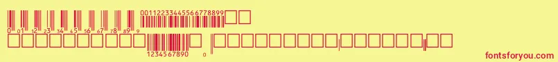 V200005 Font – Red Fonts on Yellow Background