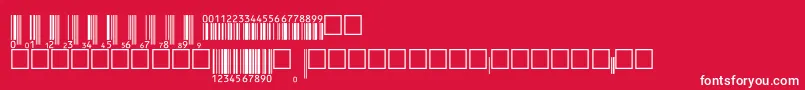 フォントV200005 – 赤い背景に白い文字