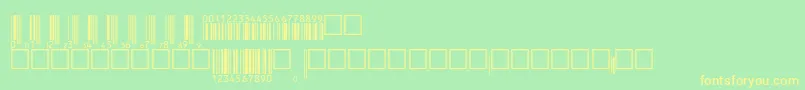 V200005 Font – Yellow Fonts on Green Background