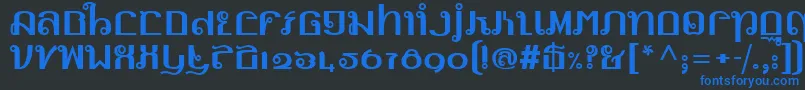 LinotypemhaithaipeFace Font – Blue Fonts on Black Background