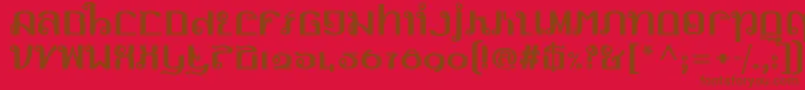 LinotypemhaithaipeFace-fontti – ruskeat fontit punaisella taustalla