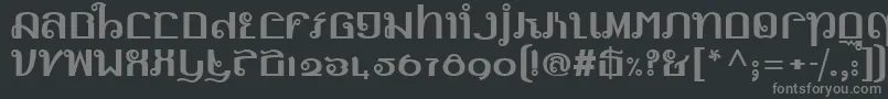 Шрифт LinotypemhaithaipeFace – серые шрифты на чёрном фоне