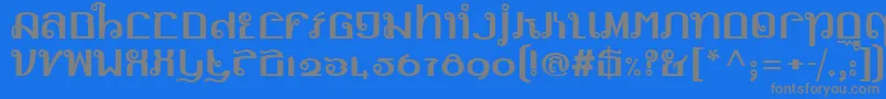 LinotypemhaithaipeFace Font – Gray Fonts on Blue Background