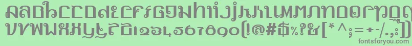 LinotypemhaithaipeFace Font – Gray Fonts on Green Background