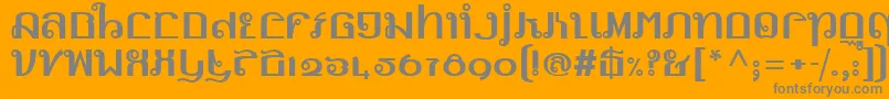 LinotypemhaithaipeFace Font – Gray Fonts on Orange Background