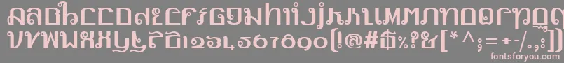 フォントLinotypemhaithaipeFace – 灰色の背景にピンクのフォント