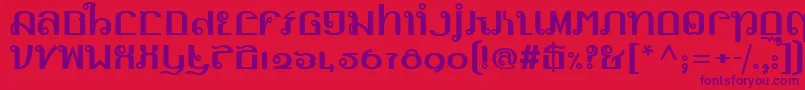 LinotypemhaithaipeFace Font – Purple Fonts on Red Background