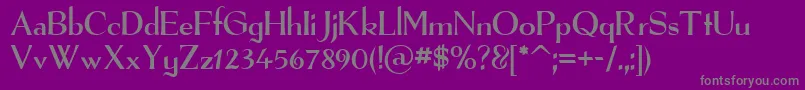 Therfontフォントについての詳細 フォントTherfont – 紫の背景に灰色の文字