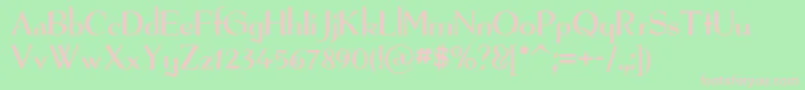Therfont Font – Pink Fonts on Green Background