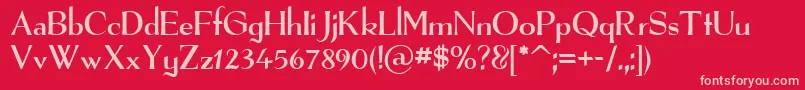 Therfont Font – Pink Fonts on Red Background