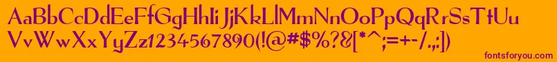 Шрифт Therfont – фиолетовые шрифты на оранжевом фоне