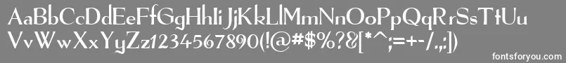 Therfont Font – White Fonts on Gray Background