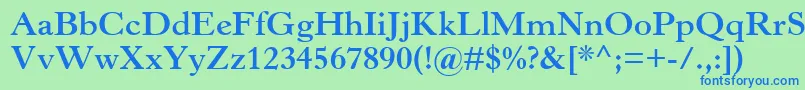 HorleyOsMtBold Font – Blue Fonts on Green Background