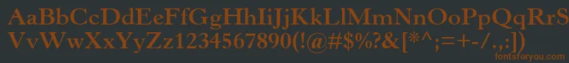 HorleyOsMtBold-fontti – ruskeat fontit mustalla taustalla