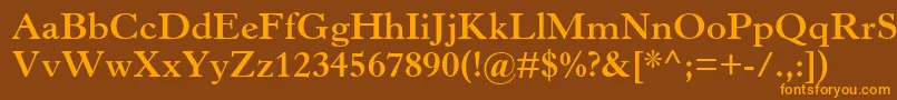 HorleyOsMtBold Font – Orange Fonts on Brown Background