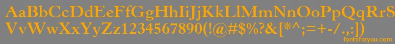HorleyOsMtBold Font – Orange Fonts on Gray Background