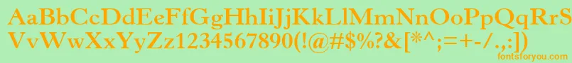 HorleyOsMtBold Font – Orange Fonts on Green Background