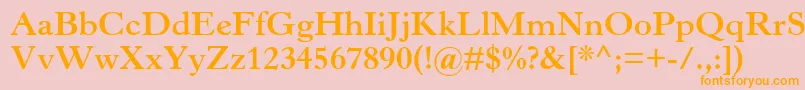 HorleyOsMtBold Font – Orange Fonts on Pink Background