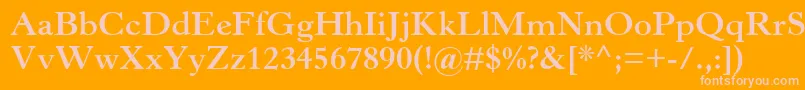 HorleyOsMtBold Font – Pink Fonts on Orange Background
