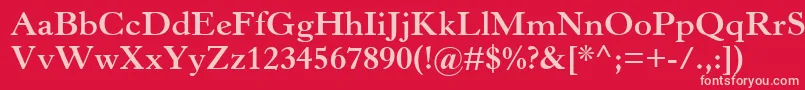 Шрифт HorleyOsMtBold – розовые шрифты на красном фоне