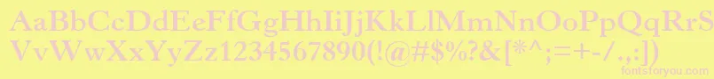 HorleyOsMtBold Font – Pink Fonts on Yellow Background
