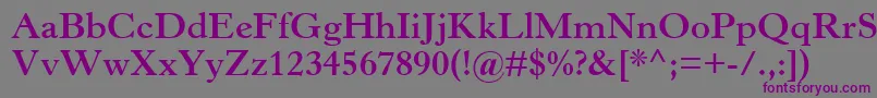 HorleyOsMtBold Font – Purple Fonts on Gray Background