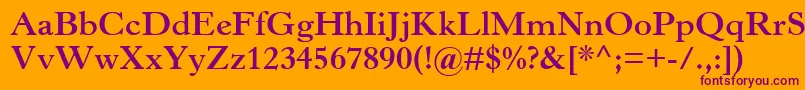 HorleyOsMtBold Font – Purple Fonts on Orange Background