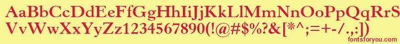 HorleyOsMtBold Font – Red Fonts on Yellow Background