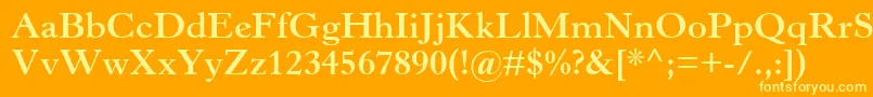 HorleyOsMtBold Font – Yellow Fonts on Orange Background
