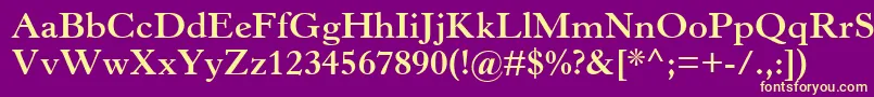 HorleyOsMtBold Font – Yellow Fonts on Purple Background