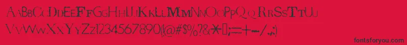 TerrorByteTrue Font – Black Fonts on Red Background