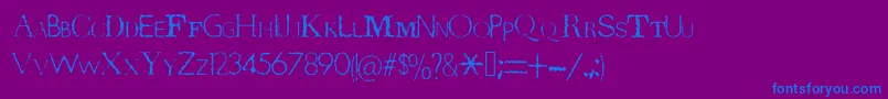 TerrorByteTrue Font – Blue Fonts on Purple Background