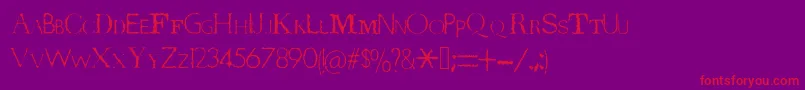 TerrorByteTrue Font – Red Fonts on Purple Background