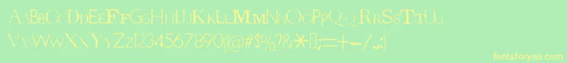 TerrorByteTrue Font – Yellow Fonts on Green Background