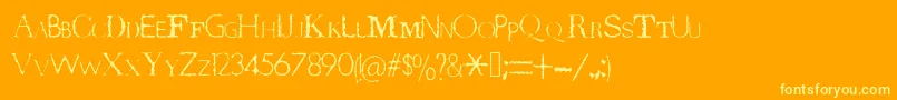More about TerrorByteTrue Font TerrorByteTrue Font – Yellow Fonts on Orange Background