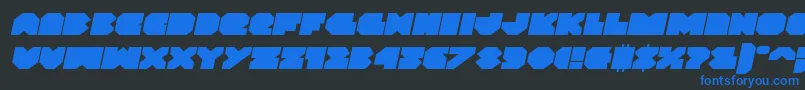 Vxrocketexpandital Font – Blue Fonts on Black Background
