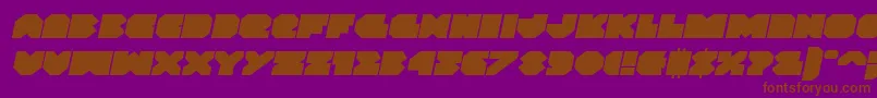 Czcionka Vxrocketexpandital – brązowe czcionki na fioletowym tle
