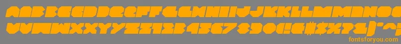 Vxrocketexpandital Font – Orange Fonts on Gray Background