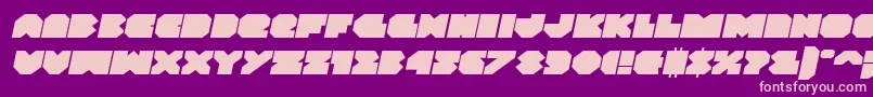 Fonte Vxrocketexpandital – fontes rosa em um fundo violeta