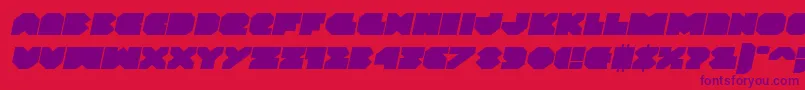 Vxrocketexpandital Font – Purple Fonts on Red Background