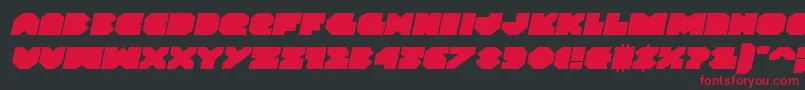 Vxrocketexpandital Font – Red Fonts on Black Background