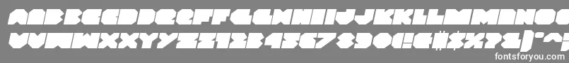 Vxrocketexpandital Font – White Fonts on Gray Background