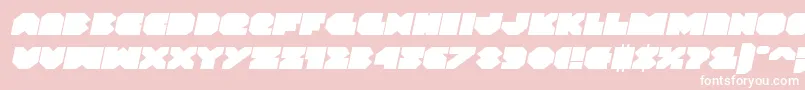 Vxrocketexpandital-Schriftart – Weiße Schriften auf rosa Hintergrund