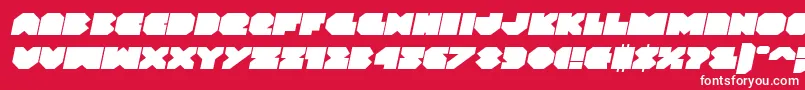 Vxrocketexpandital Font – White Fonts on Red Background