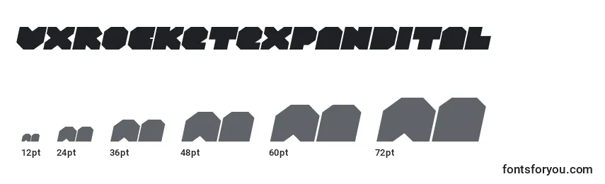 Vxrocketexpandital Font Sizes
