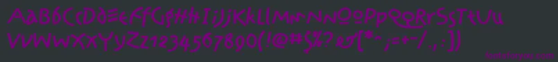フォントPrawnHandwriteRegular – 黒い背景に紫のフォント